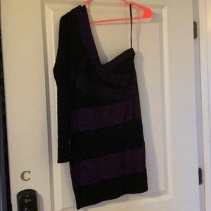 Forever 21 black and purple bandage dress